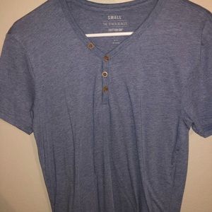 Light grayish blue v neck shirt